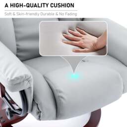 Swivel Recliner Chair with Footstool - Recliner Armchair - thumbnail 5