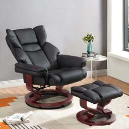 Swivel Recliner Chair with Footstool - Recliner Armchair