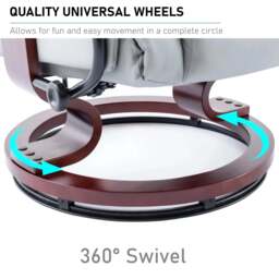 Swivel Recliner Chair with Footstool - Recliner Armchair - thumbnail 6