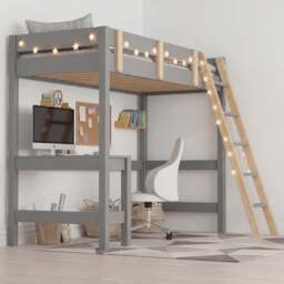 Bunk Bed With Desk - High Sleeper Loft Bed Frame For Kids - thumbnail 4