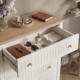 Linra Painted Tall 5 Chest of Drawers - Bedroom Drawers - thumbnail 5