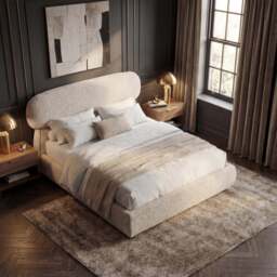 Serilya Upholstered Bed Frame with Luxury Headboard - thumbnail 3