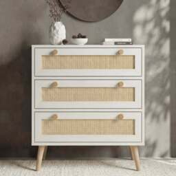 Wovena Rattan 4 Piece Bedroom Furniture Set - Pine Legs - thumbnail 3