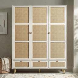 Wovena Rattan 4 Piece Bedroom Furniture Set - Pine Legs - thumbnail 2