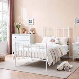 Vertical Metal Bed Frame with High Headboard - thumbnail 6