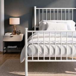 Vertical Metal Bed Frame with High Headboard - thumbnail 5