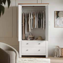 Shaker Double Wardrobe With Drawers And Hanging Space - thumbnail 3
