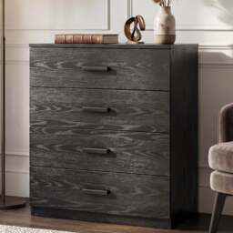 Blythe 4 Drawer Chest Of Drawers - Bedroom Drawers - Black