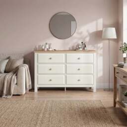 Haven Painted Large 6 Chest of Drawers - White Bedroom Dresser - thumbnail 6