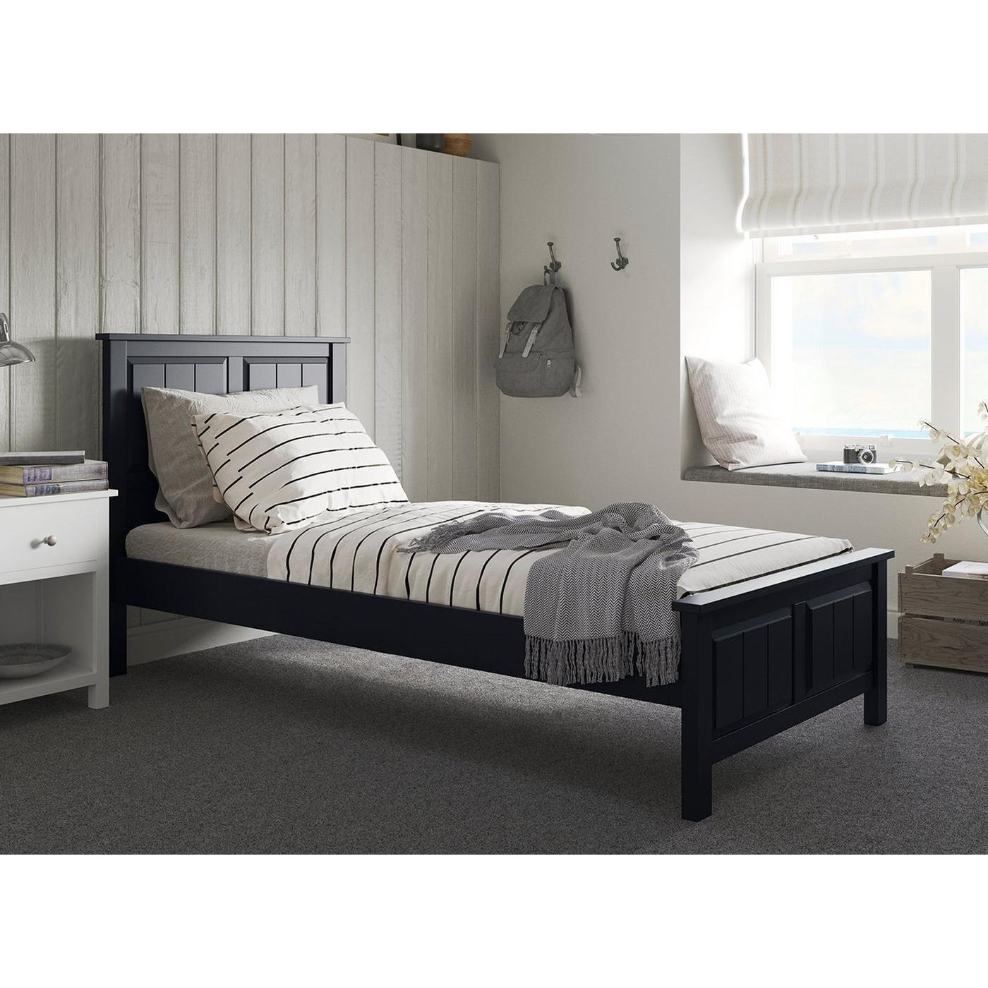 Woodbridge Wooden Bed Frame - 3'0 Single - Grey