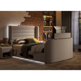 Drift Gaming Ottoman TV Bed Frame - 4'6 Double - Grey