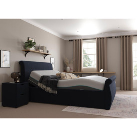 Lucia Sleepmotion Double 200i Adjustable Upholstered Bed Frame - 4'6 Double - Blue