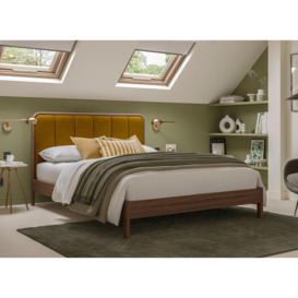 Soren Wooden Bed Frame - 4'6 Double - Orange