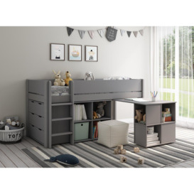 Anderson Mid Sleeper Bed Frame with Storage & Drawers Grey