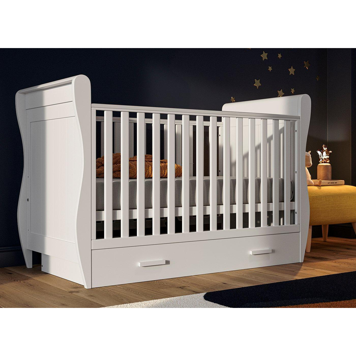 Dreams Sleigh Cot Bed - White