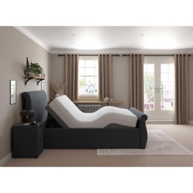 Lucia Sleepmotion Single 400i Adjustable Upholstered Bed Frame - 3'0 Single - Blue
