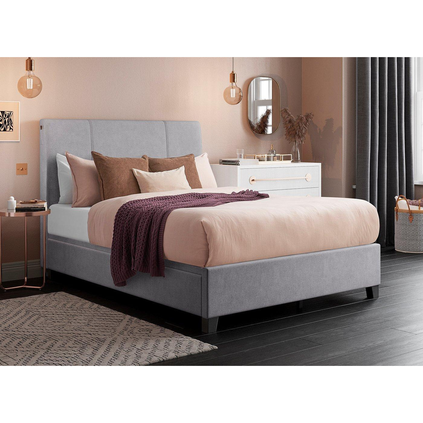 Francis Ottoman Bed Frame - 4'0 Small Double - Grey