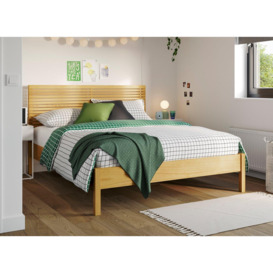 Annika Wooden Low Rise Bed Frame - 4'0 Small Double - Brown