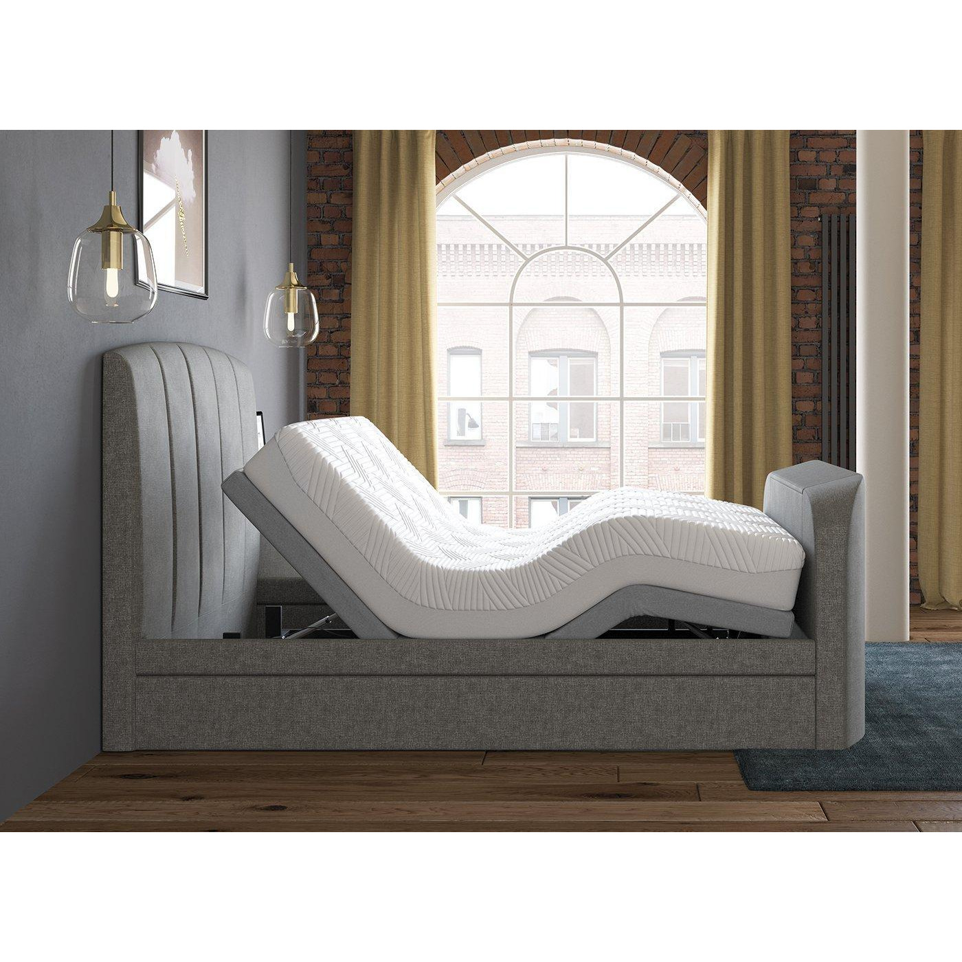 Seoul Sleepmotion Adjustable TV Bed Frame - 5'0 King - Grey