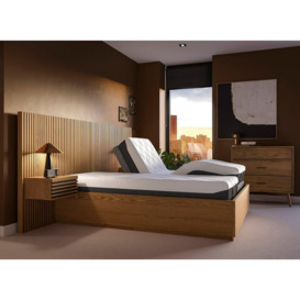 Morten Sleepmotion Adjustable Wooden Bed Frame with Bedside Tables - 5'0 King - Brown