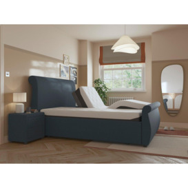Detroit Sleepmotion King 200 u&i Adjustable Upholstered Bed Frame - 5'0 King - Blue