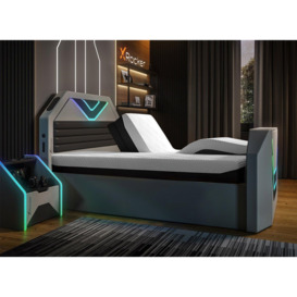 X Rocker Nebula Sleepmotion Adjustable TV Bed Frame - 5'0 King - Grey