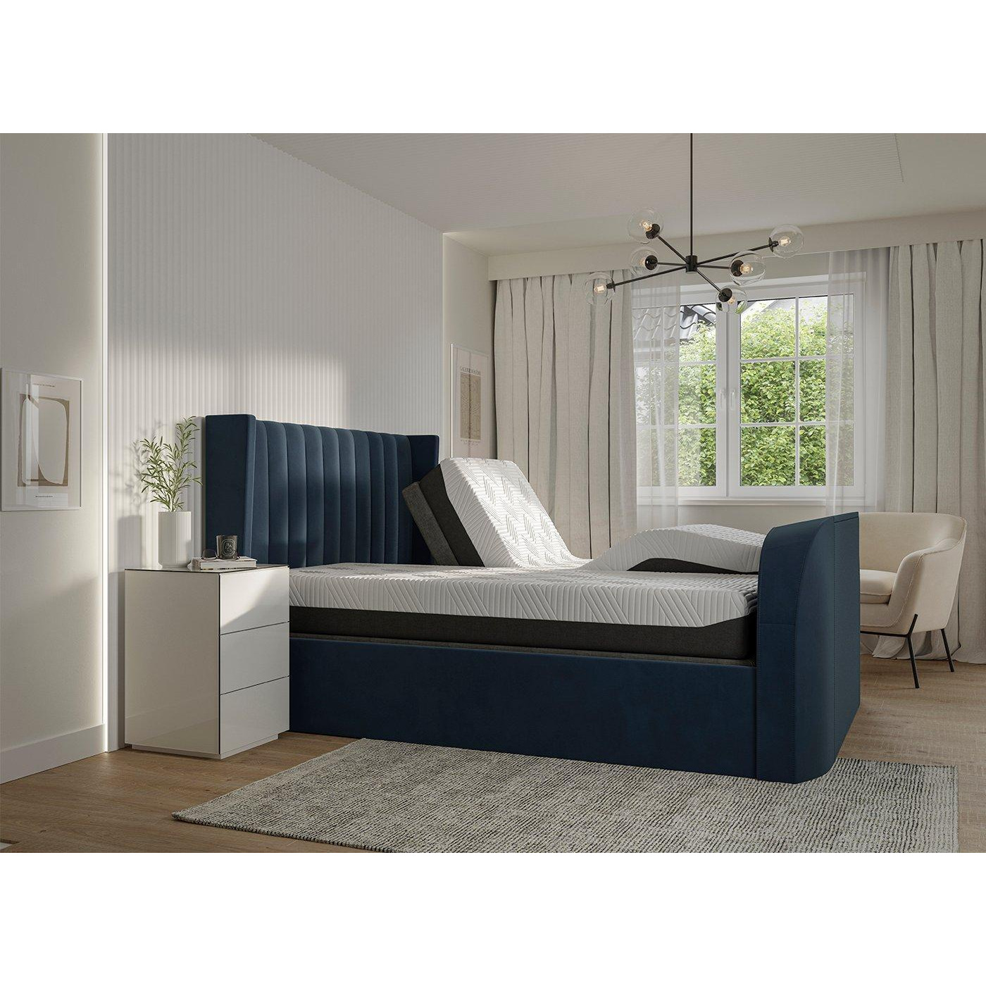 Foley Sleepmotion Adjustable TV Bed Frame - 5'0 King - Blue