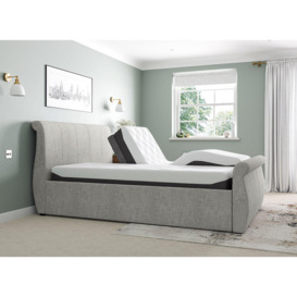 Lucia Sleepmotion Super King 200 u&i Adjustable Upholstered Bed Frame - 6'0 Super King - Silver