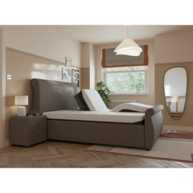 Detroit Sleepmotion Super King 200 u&i Adjustable Upholstered Bed Frame - 6'0 Super King - Grey