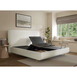 TEMPUR® Sensory Arc Smart Adjustable Upholstered Bed Frame - 6'0 Super King - White