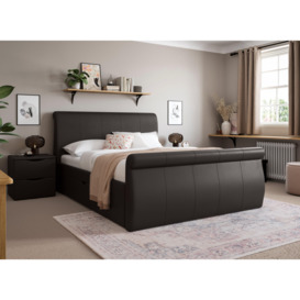 Lucia Upholstered Bed Frame - 4'6 Double - Brown