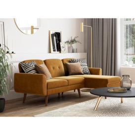Gallway 3 Seater Corner Sofa Bed - Orange