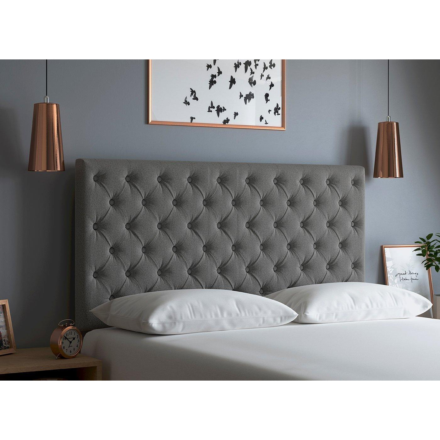 Ripley Headboard - 6'0 Super King - Grey