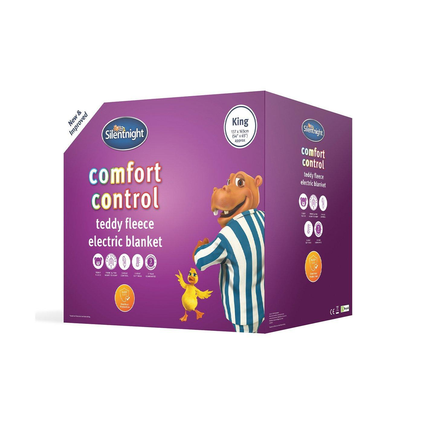 Silentnight Comfort Control Teddy Fleece Electric Blanket 5'0 King by  Dreams | ufurnish.com