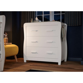 Dreams 2-in-1 Sleigh Chest & Changing Table - White