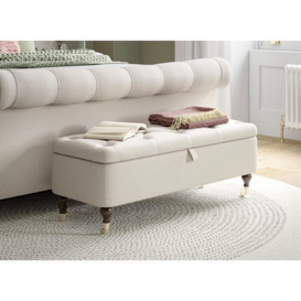 Alana Upholstered Blanket Box - Cream