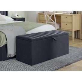 Octavia Upholstered Blanket Box - Blue