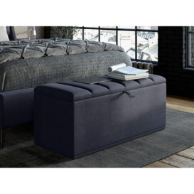 Enzo Upholstered Blanket Box - Blue