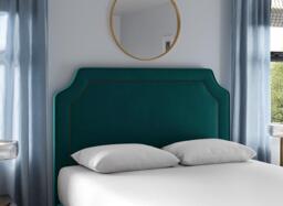 Flaxby Malton Padded Headboard - 3'0 Single - Green - thumbnail 2