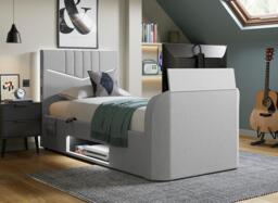 Quantum TV Bed - 3'0 Single - Grey