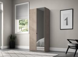 Kirkpatrick Wooden 2-Door Wardrobe - Brown
