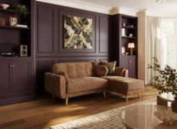Ballymena corner 3-Seater Corner Clic-Clac Sofa Bed - Brown - thumbnail 3