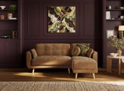Ballymena corner 3-Seater Corner Clic-Clac Sofa Bed - Brown - thumbnail 1