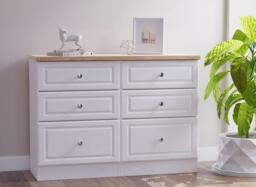 Texas 6-Drawer Chest - White