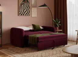 Antrim 2-Seater Pull-Out Sofa Bed - Red - thumbnail 2