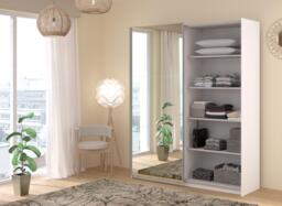 Theodore Medium 2-Door Wardrobe - White - thumbnail 2