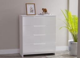 Houston 4-Drawer Chest - White - thumbnail 1
