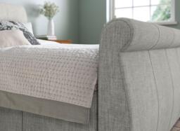 Lucia Ergomotion Adjustable Upholstered Bed Frame - 4'6 Double - Silver - thumbnail 4