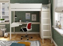 Anderson Desk High Sleeper With Storage - 3'0 Single - White - thumbnail 3