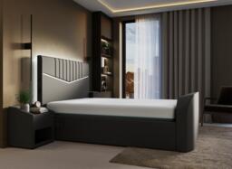 Quantum Adjustable TV Bed - 4'0 Small double - Black - thumbnail 2